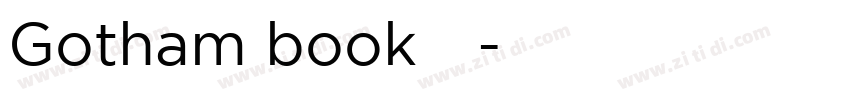 Gotham book字体字体转换